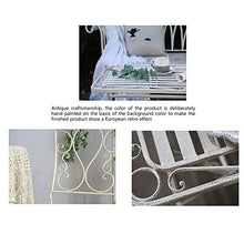 household products Panchina Doppia in Metallo per Esterni, Panchina retrò da Giardino, Panchina per Veranda in Ferro Battuto Pieghevole per Mobili da Esterno, Adatta per Prato, Balcone, Terrazza