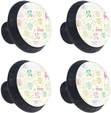 Dogs Pets Pomelli per Porta Set di 4 Pomelli per Mobili Manopole per Cassetti Cucina Armadio Vetro