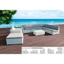 Papillon Modulo Tavolino per Salotto POLYRATTAN MOD. SABAUDIA Colore Bianco