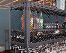 Classico LNDDB Wine Bar Parete Rack Hanging Rack Glass Bar, attaccatura del Supporto di Bottiglia Regolabile (Dimensioni: 80 × 35 × 45cm)