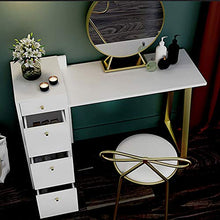 Wuxingqing Tavolo da toeletta Makeup Tabella Vanity Dressing Tavolo con 4 Governo di immagazzinaggio, Specchio e ha attenuato Stool regolati for Le Donne Ragazze per Regalo Donna Ragazza Bambini