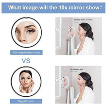 Specchio da trucco 10 volte, con collo di cigno e ingrandimento, flessibile e regolabile a 360 gradi, per il bagno in camera da letto