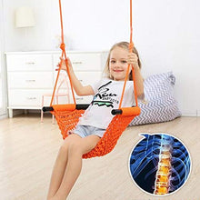Wtbew-u Ascensori Esterni Altalena Sicura per Bambini, Adatta per Interni, Esterni, Parco Giochi, Giardino-Arancio Agitare per Giocare