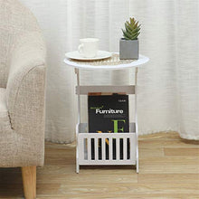 Comodini da comodino con cestino rotondo per computer portatile, comodino, divano letto, libreria, scaffale per casa, ufficio, comodino