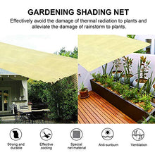 HLJS Tenda parasole per balcone rettangolare, traspirante, antistrappo, con corde di fissaggio, protezione dai raggi UV, per giardino, balcone, terrazza (4 x 1,6 m)