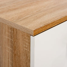 Studio Decor Champion Comodino, Legno, Color Cambria e Bianco, 44x43x34 cm