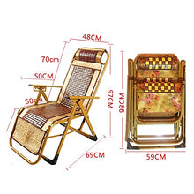 Poltrone LHA Divano Pieghevole per Sedia da Salotto in bambù Siesta Chair Chair