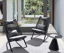 Poltrona Lounge con Cuscino Aloha New Nero Bizzotto cod.0660407