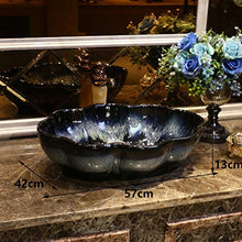 Washbasin Lavabo in Ceramica a Forma di lavabo in Stile retrò Anticato (57 x 42 x 13 cm)