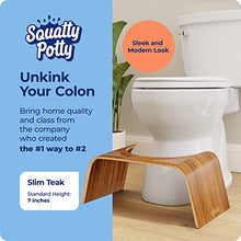 Squatty Potty The Original - Sgabello da bagno con finitura in teak sottile, 17 cm