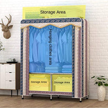 JJZXT Pieghevole Armadio Semplice Panno Gabinetto Tutti Steel Frame Assembly Renting Dormitorio Camera Guardaroba Semplice