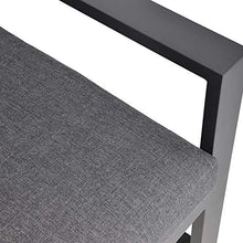 Gartentraum Divano da Giardino in Alluminio Grigio per 4 Persone - Divano da Giardino Breg
