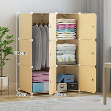 Rollsnownow - Organizer modulare per armadio, salvaspazio, con asta da appendere, 111 x 47 x 75 cm B