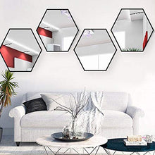 XQAQX Specchio da Parete Specchio da Bagno Bathroom Wall Specchio, Specchio Esagonale a Parete con Telaio Nero Bathroom Specchio for Veranda Camera da Letto Soggiorno di Studio