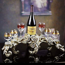 Modern stile retrò Ornamenti Casa Decorazione Della Casa Rosa Portavolo Può contenere sei bicchieri da vino Regali creativi all'ingrosso (60 * 23 * 20 cm) Decorazioni per la casa Risparmio di spazio 8
