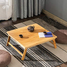 Scrivania per Computer con Letto Queen-Size Tavolino Pieghevole Scrivania per Laptop Vassoio da Letto Pieghevole per Servizio Colazione 100% bambù (Color : Wood Color, Size : 70 * 35 * 31cm)