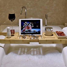 per Bath Rack. SSL Bamboo Vasca da Bagno Rack Telescopico Rack per Servizi igienici multifunzionali telescopico Rack da Bagno in ammollo, Stile: Bordo a Basso Consiglio