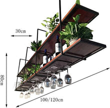 DJSMjbj - Appendiabiti in ferro da stiro, per bar, bar, bar, sospensione, per piante, fiori, vino, forte capacità di stoccaggio (dimensioni: 120 cm)