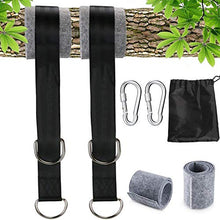 HHOOMY - Kit di fissaggio per altalena, capacità 500 kg, 2 cuscinetti protettivi per albero e 2 moschettoni premium, due cinghie da 1,6 m di lunghezza