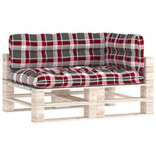 Buyounger Cuscini per Divano Pallet 3 pz Rosso Motivo a Quadri