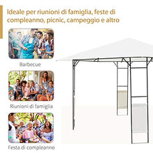Outsunny Gazebo da Giardino Tendone da Giardino in Metallo 3x3 m