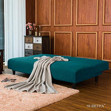 subrtex 1-Pezzo Copridivano Senza Braccioli Elasticizzato AntiGraffio per Gatto Cani Regolabile Lavabile 180-230cm (Blu Verde)