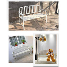 Litty Sedie da Giardino in Metallo, Minimalismo Nordico Mobili da Giardino in Ghisa, Panche Bianche Rinforzo Spesso Esterno E Impermeabile per Interni Ed Esterni
