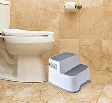 TT1 Sgabello, Sgabello da Bagno per Bagno, Sgabello per Bambini Antiscivolo a Doppio Gradino per Uso Domestico, mobili per Bambini