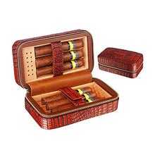 Cigar Box di stoccaggio Gli uomini e le donne viaggiano ideale portatile Cigar Box di stoccaggio bello regalo può contenere 6 Leather Cigar Humidor Cigar Box Perfetto da usare in ufficio e camera da l