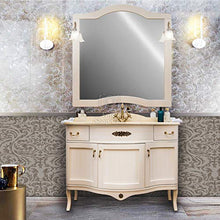 Shop Chic Arredo bagno classico london bombato avorio decapè con top in marmo