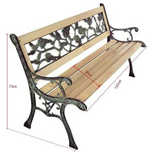 XINGLIEU - Panca da giardino con schienale a forma di rosa, per patio e per esterni