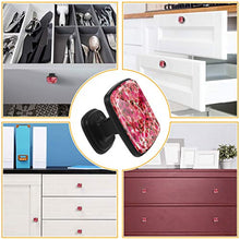 Rose colorate Pomelli per Porta Set di 4 Pomelli per Mobili Manopole per Cassetti Cucina Armadio Vetro