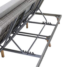 Greemotion Gomera Doppio Lettino Prendisole, polietilene, Grigio, ca. 198 x 30 x 120 cm