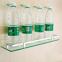 XZhstes - Scaffale da parete in vetro temperato da 7 mm, con barra in alluminio, per vasca da bagno, doccia, organizer per organizer (dimensioni: 60 cm x 50 cm)