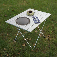 Tavolo Pieghevole da Esterno, Tavolo da Pranzo all'aperto Portatile da scrivania Pieghevole in Lega di Alluminio con Resistente Borsa in Nylon per Campeggio/Escursionismo/Picnic(Piccolo)