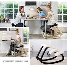Ergonomica Sedia ergonomica Regolabile Inginocchiare Stool Spessi Cuscini PU Confortevole per Office Home Computer Balancing Body Shaping Dolore alla Schiena Desk,Nero