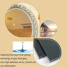 Specchio per Il Trucco del Bagno Ovale Vuoto, Specchio di Bellezza Decorativo da Appendere a Parete Impermeabile, Specchio da toeletta