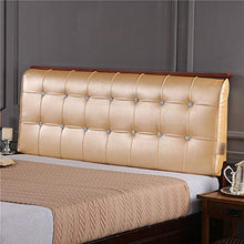 Xufei Comodino Cuscino - Doppia Testa Soft Pack ad Alta densità in Pelle Cuscino della Spugna Divano Artificiale Back 5 Colori Opzionale (Color : E, Size : 180cm)