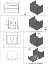 Mobile bagno con lavabo Villeroy & Boch Subway 2.0 60cm noce
