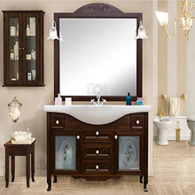 Shop Chic Arredo bagno in legno in stile classico noce con lavabo ante e cassetti