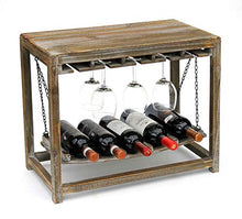 DanDiBo 9202-R - Portabottiglie in legno marrone con ripiano da 47 cm