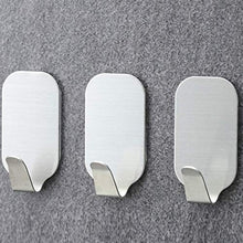 Ganci Autoadesivi, Appendiabiti da Parete Adesivo in Acciaio Inossidabile per Cucina, Bagno, Ufficio, Armadio - Impermeabile, Non è Necessaria La Colla da Trapano