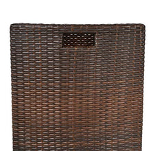 Outsunny Set 2 Pezzi Mobili da Giardino in Rattan con 1 Tavolo e 2 Sedie con Cuscini, Design Salvaspazio, Marrone