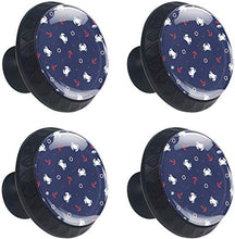 White Crab Red Anchor Navy Pomelli per Porta Set di 4 Pomelli per Mobili Manopole per Cassetti Cucina Armadio Vetro