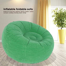 Divano Gonfiabile per Il Tempo Libero, Divano Singolo per Interni per Esterni, Balcone da Giardino ergonomico Pieghevole in PVC per Regalo Soggiorno(Light Green)