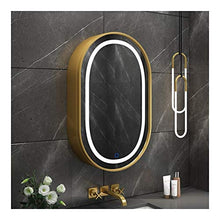 PULLEY - Armadietto per il bagno con luce multiuso da parete con specchio da parete, armadietto da cucina, organizer salvaspazio da 50 x 80 cm (dimensioni: con luce)