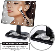 Specchio per Il Trucco Specchio A Specchio per Il Trucco Illuminato con 22 Luci A LED Touch Screen Light Supply 180 Rotazione (30x19x7cm)