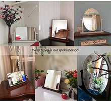 Specchio con Supporto Portatile Trucco vanità specchi da banco in Piedi Slim Solid Wood Makeup Mirror