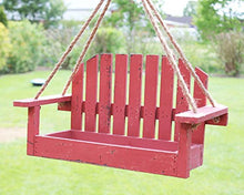 Lampade-Fiori Altalena 14B248-9 Altalena da Giardino 39 cm Mangime per Uccelli o Porta-Piante (Rosso)