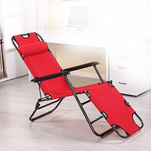 Poltrone LHA Sedia Pieghevole Ufficio per Pausa Pranzo (Colore : Red)